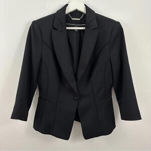 White House Black Market One Button Blazer Women's Size 6